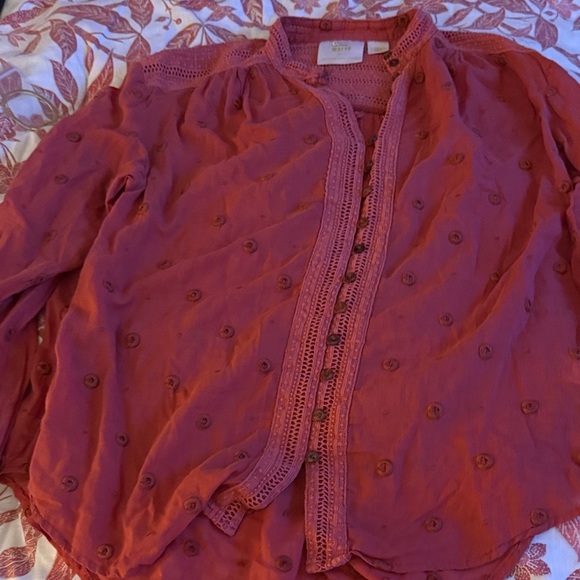 Maeve Tops - Maeve Rose Embroidered Blouse